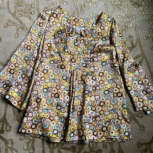 Colorful Geometric Patterned Blouse